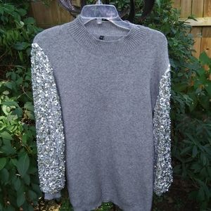 Golden days Paris Sequined sleeve sweater